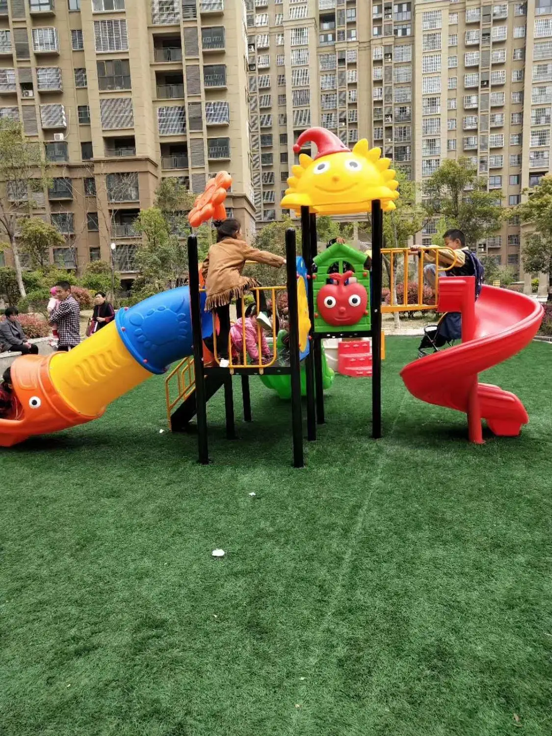 kids toy slide baby outdoor games swing kindergarten sets children's plastic child children playground indoor garden large B13