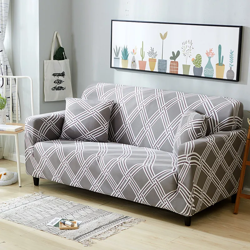 Modern Elastic Sofa Cover for Living Room Spandex Sofa Slipcovers Tight Wrap All-inclusive Couch Cover Furniture Protector