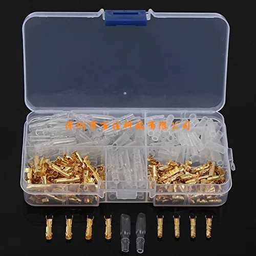 240Pcs Boxed 3.5 bullet head plug/socket sheath 1 in 1 terminal male and female butt connector