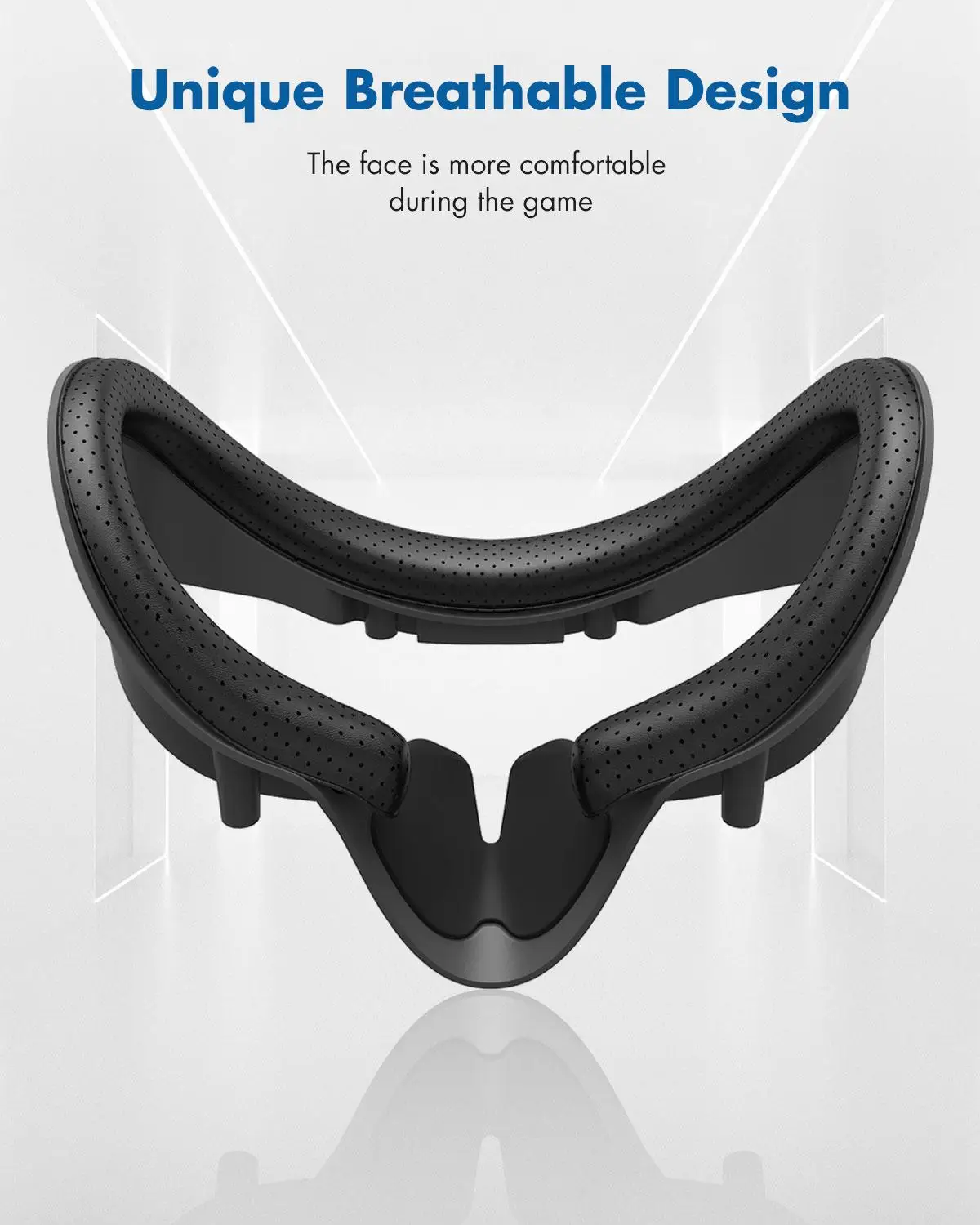 KIWI design VR Facial Interface Bracket for Valve Index with Anti-Leakage Nose Pad PU Leather Sweat-Proof Foam Face Cover Pad