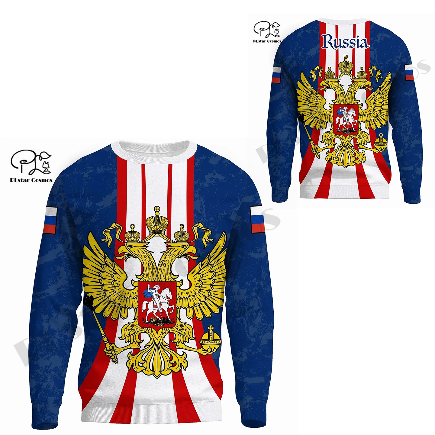 PLstar Cosmos 3DPrint Newest Russia Flag Unique Gothic Men/Women Premium Hrajuku Casual Streetwear Hoodies/Zip/Sweatshirt Style1