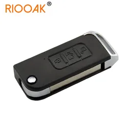 3 Buttons Uncut Blade Remote Key Flip Folding Car Key Shell Replacement Cover Case Fob For Indian Mahindra