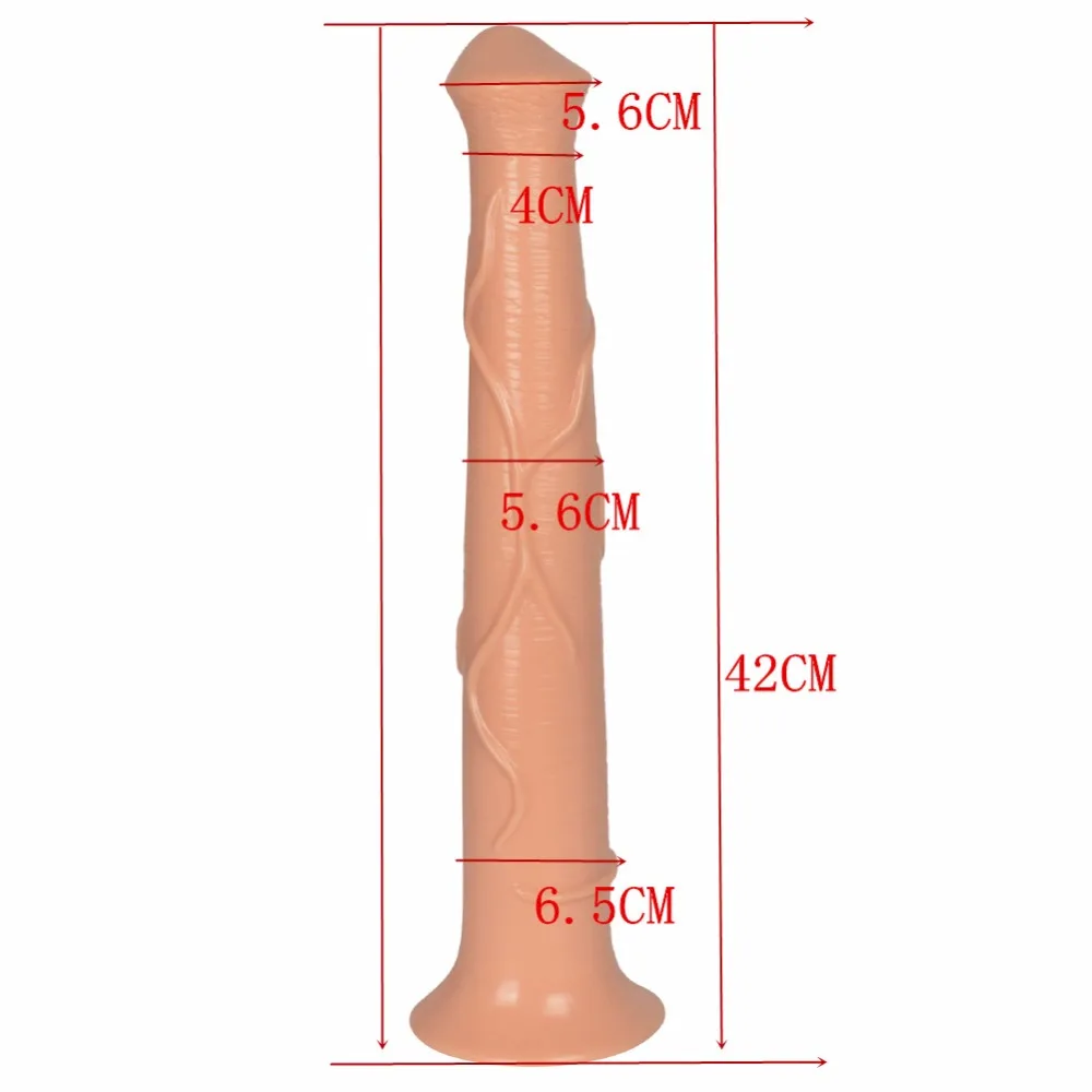 16.5 Inch Sex Toy Big Large Female Anal Dildo Penis Huge Giant Horse Dildo Suction Realistic Penis Erotic Dildosex Toy for Women