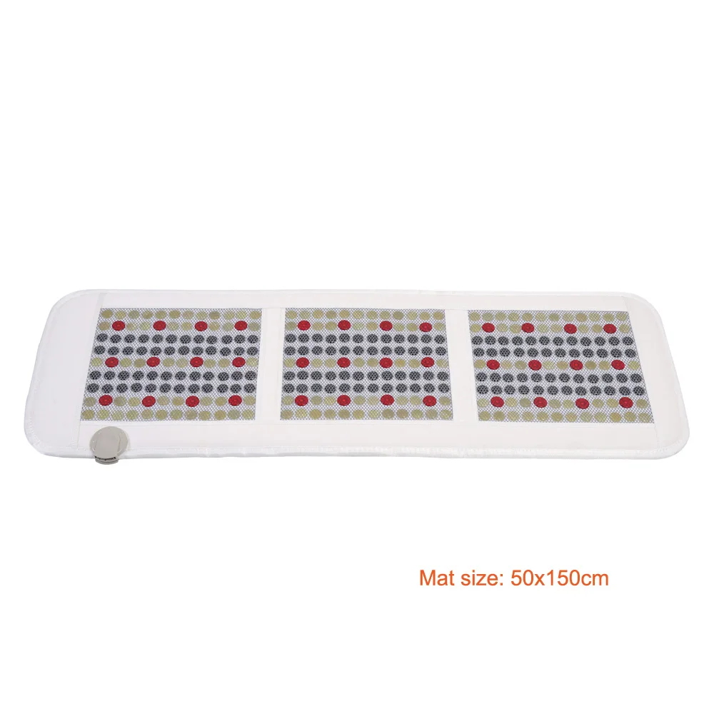 VLF health mattress jade tourmaline LED photon light heating physiotherapy mat FIR stone PEMF mat