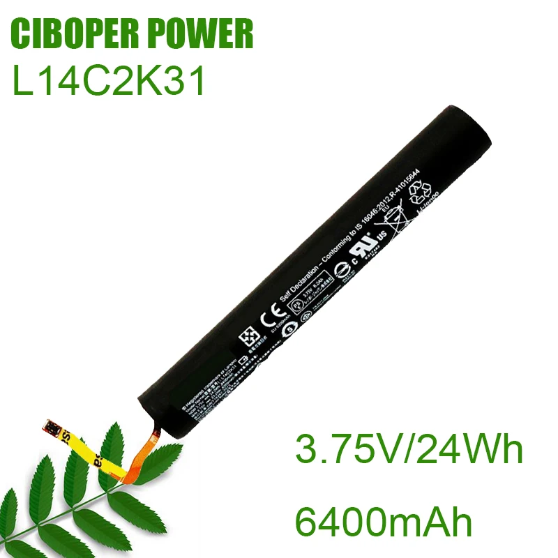 

CP Genuine Tablet Battery L14C2K31 3.75V/24Wh For YOGA 2-830LC 2-830F 2-830L 2-851F 2 830L 830F 851F 830LC L14D2K31 YT2-830F