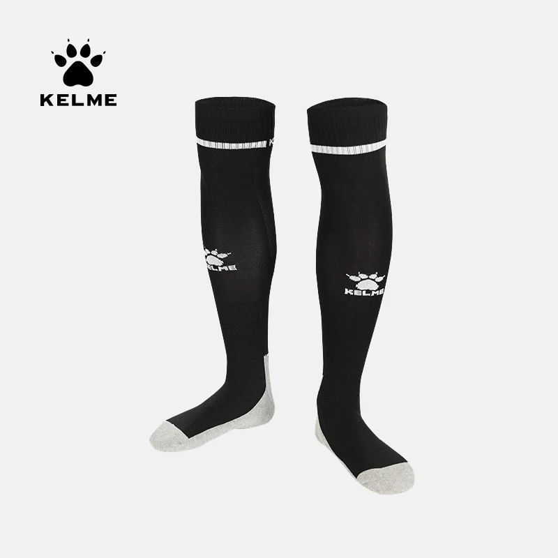 KELME Men\'s Sports Socks High-knee Soccer Socks Non-slip Football Thicken Fabric Knee socks Anti-wear Comfortable 8101WZ5001