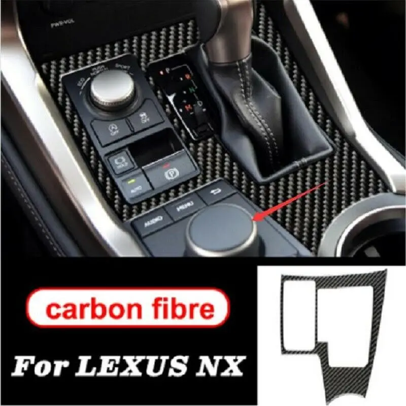 

Carbon fiber central console Gear shift panel trim For Lexus NX200T 300H 2014-2019