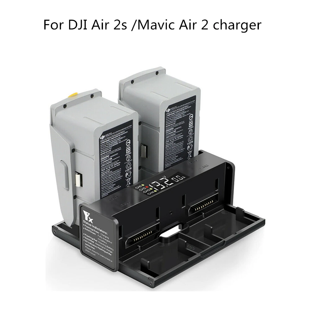 

For DJI Air 2S Mavic Air 2 4 In1 Smart LED Battery Charger Digital Display Charging Hub