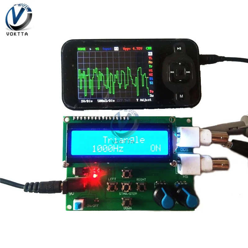 DDS Function Signal Generator Sine Square Sawdust Triangle Wave Generator 1602 Digital LCD Display Module