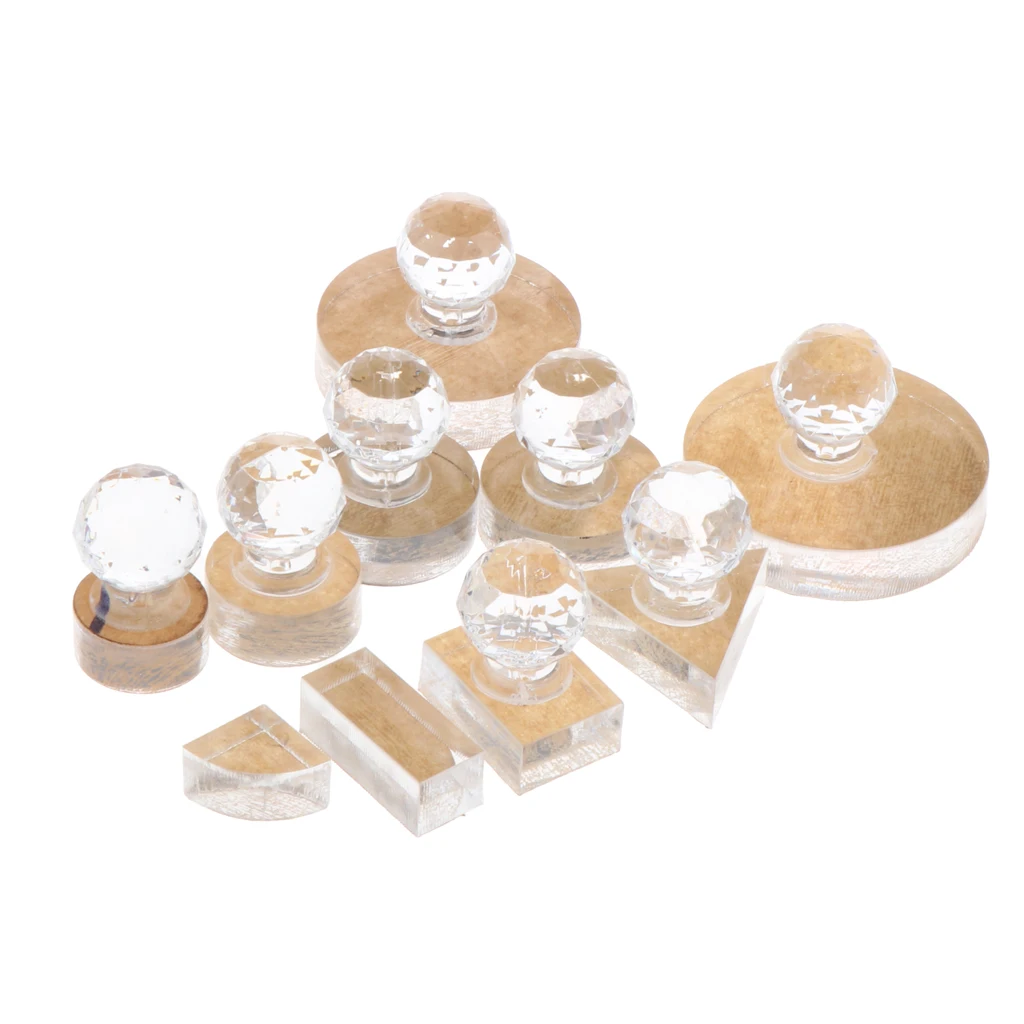 Glass Powder Press Stamp Tool Powder Press Mold Makeup Eyeshadow Foundation Highlighter Repairing Tool Powder Press Stamp