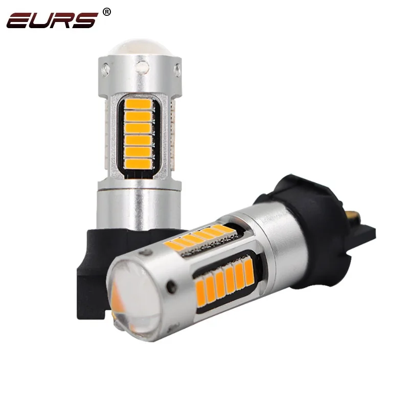 1pcs Canbus PW24W PWY24W LED Bulbs Turn Signal Light Daytime Running Light 4014 30smd DRL Fog Lamps Amber yellow White Red 12V