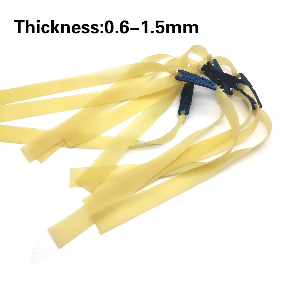 6pcs Flat Rubber Band 0.6-1.4 mm for Slingshot Shooting Accessories