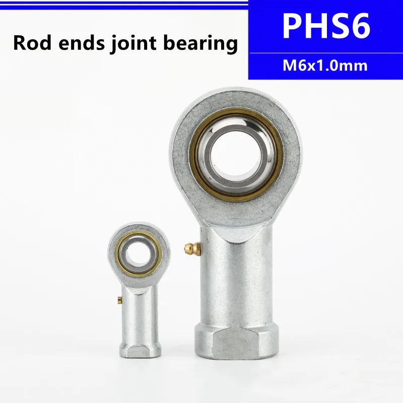 

20Pcs PHS6 M6x1.0mm Fish Eye Rod End Joint Bearing Rod Ends Plain Bearings With Oil Nozzle Inner Thread