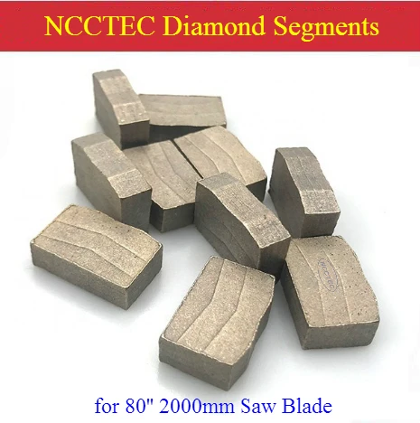 

Diamond segments teeth heads for Diameter 80'' inch 2000mm Combination mine Multi saw blade cutting bluestone 15/20mm Height