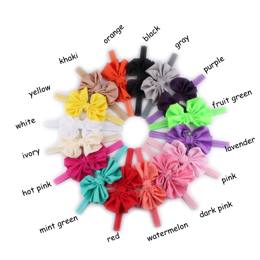 Baby Headband hair bow flower headbands Kids Girls Bowknot Elastic Hair Band Headwear Newborn baby girls hair Accessories