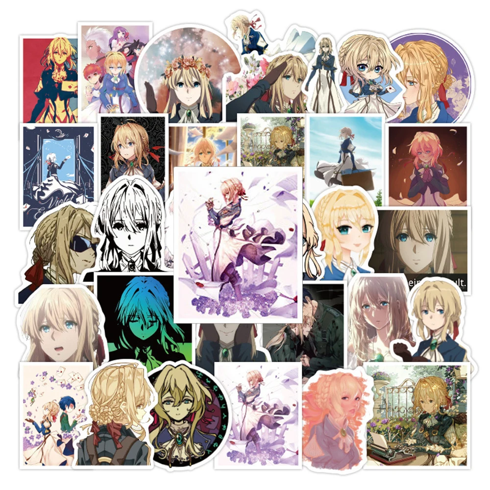 10/30/50PCS Anime Violet Evergarden Graffiti Stickers Suitcase Children\'s Helmet Computer Skateboard Gift Toy Sticker Wholesale