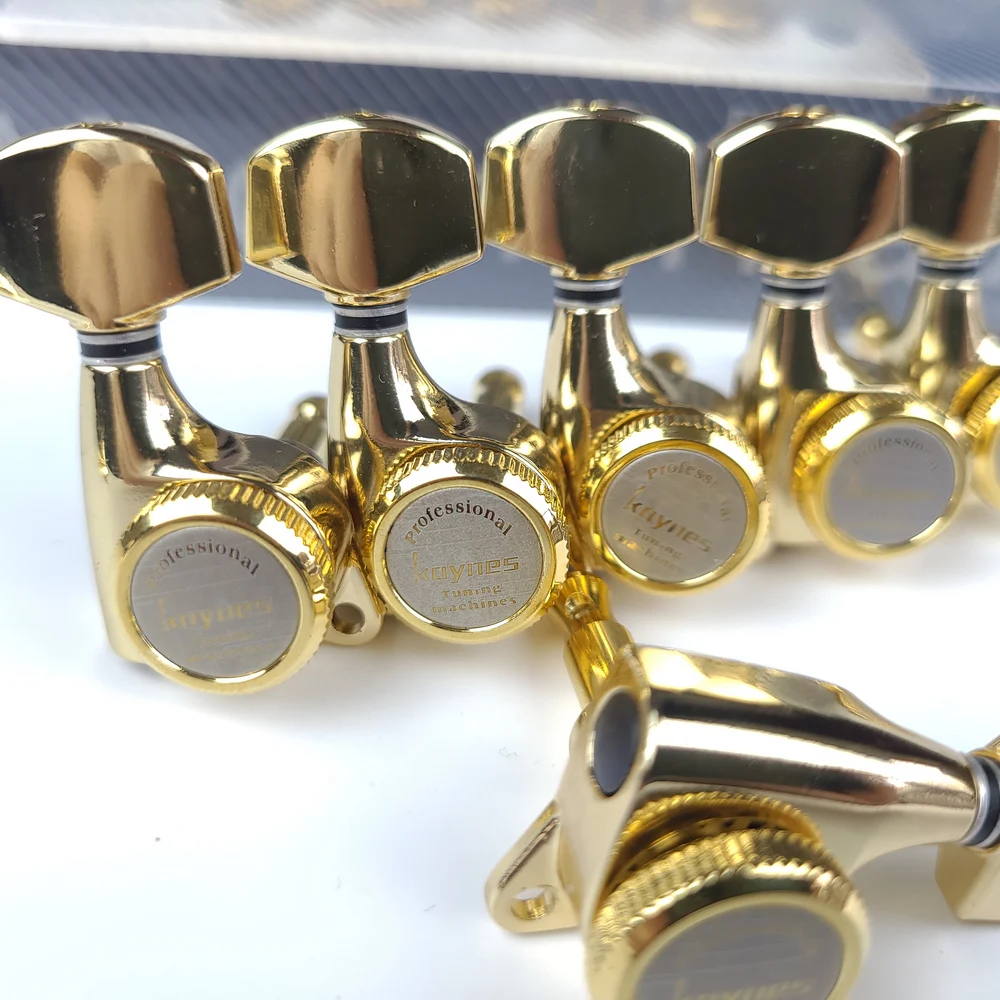 1 Set Guitar Locking Tuners Electric Guitar Machine Heads Tuners Lock String Tuning Pegs Gold Made in Korea