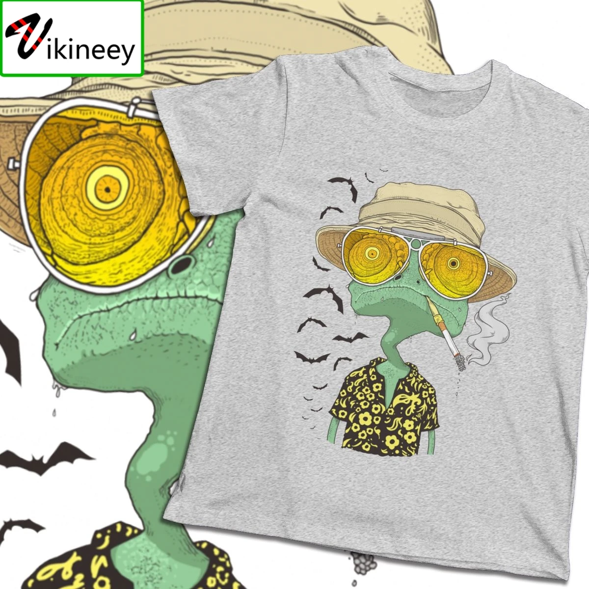 Rango Fear And Loathing In Las Vegas T-shirt Classic Round Neck Graphic Print For Man Cotton Classic Short Sleeve