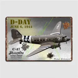 Dday C47 Metal Sign Club Bar Create Mural Painting Cinema Living Room Tin Sign Posters