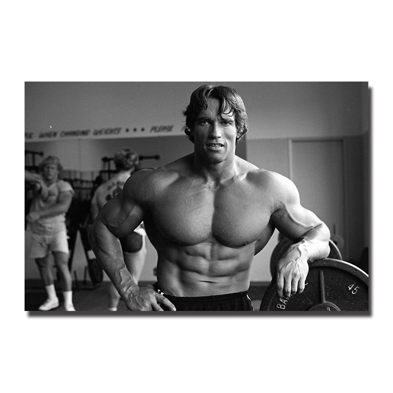 Arnold Schwarzenegger-Bodybuilding Motivational Quote Silk Poster Print Gym Room Fitness Sports Picture