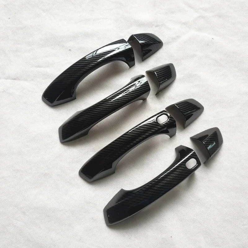 For SEAT Leon Cupra 5F MK3 Accessories Door Handle Cover trim handles covers plastic Imitation carbon fiber