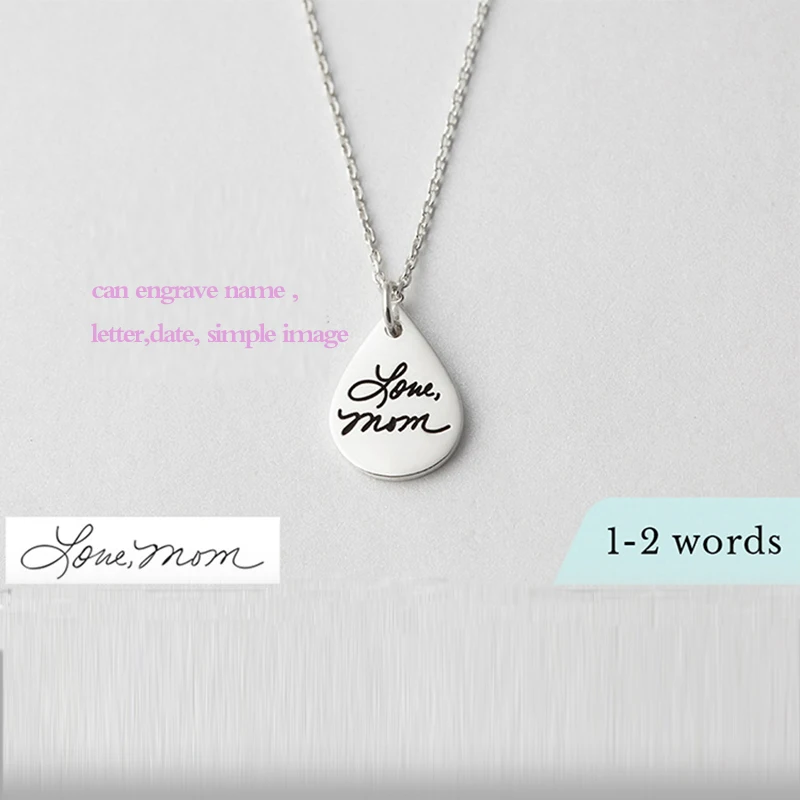 

Engrave Drop-shaped necklaceDrop-shaped Necklace Personalized Customized Fashion Jewelry Women Necklace