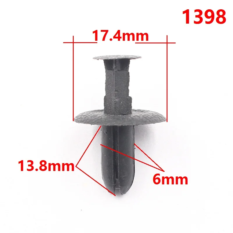 50Pcs Car Trunk headliner Trim Panel Retainer Push-Type Rivet Auto Fastener Clip For Mazda 323 M3 M6 B70 B50