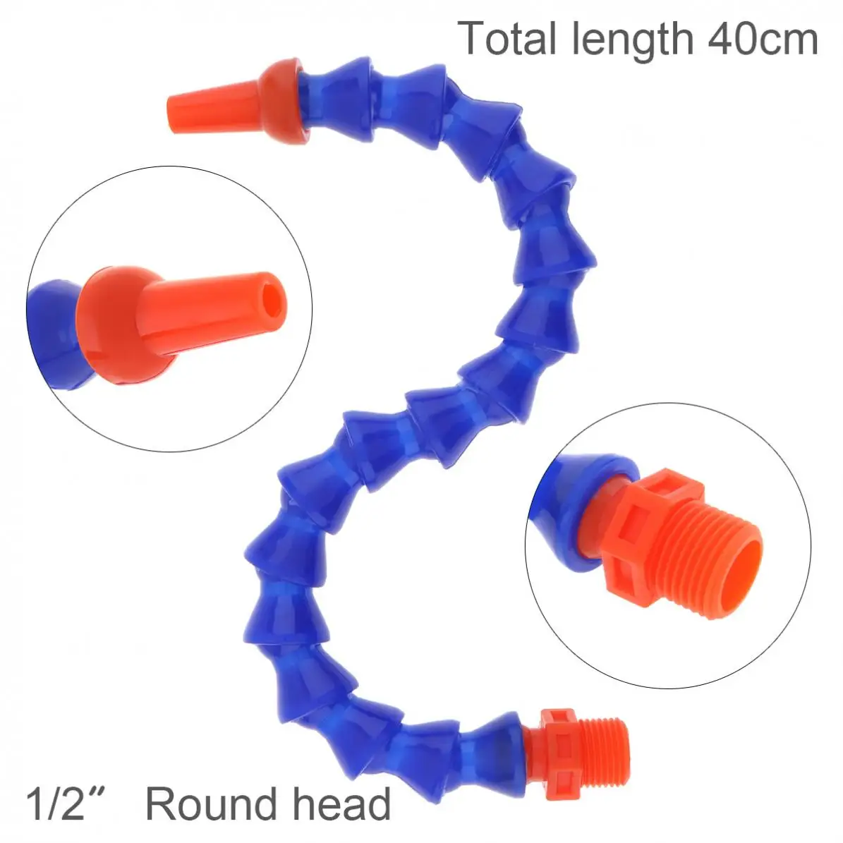 Cooling Sprays 1/2 Inch 400mm Plastic Flexible Water Oil Cooling Tube with Round Head Nozzle for CNC Machine / Milling / Lathe