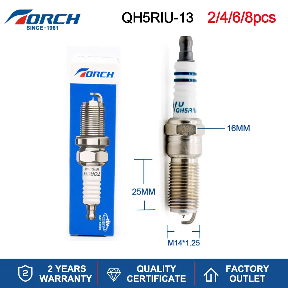 Iridium Candles TORCH QH5RIU-13 Spark Plug Replace for Auto Car for CHEVROLET for FORD for MAZDA for OPEL for VOLVO for SUZUKI