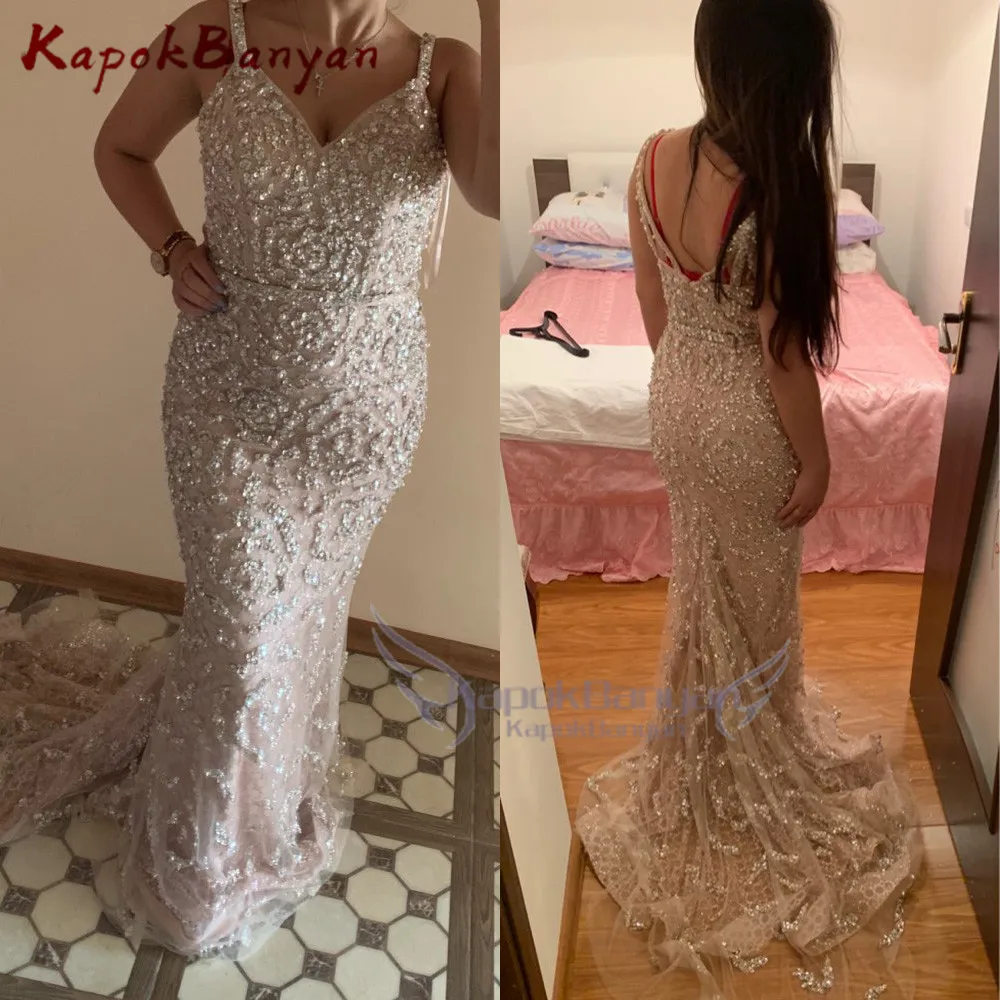 

Luxury Sexy Mermaid Evening Dresses 2019 Diamond Beading Off Shoulder Evening Gowns