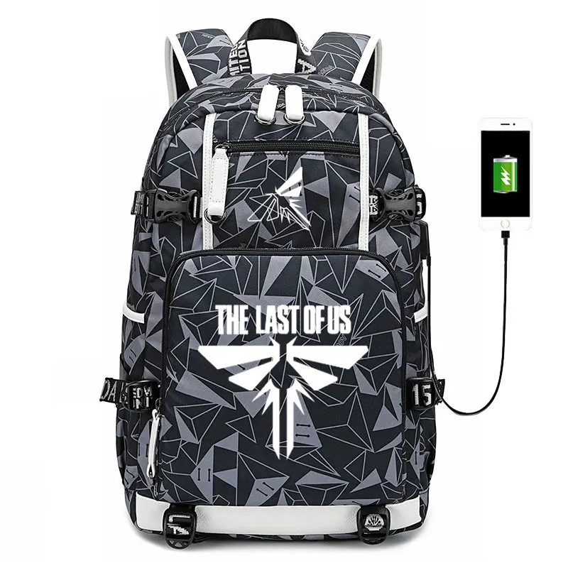 The Last of Us Backpack laptop bag game cosplay Travel bags USB Oxford casual SchoolBag