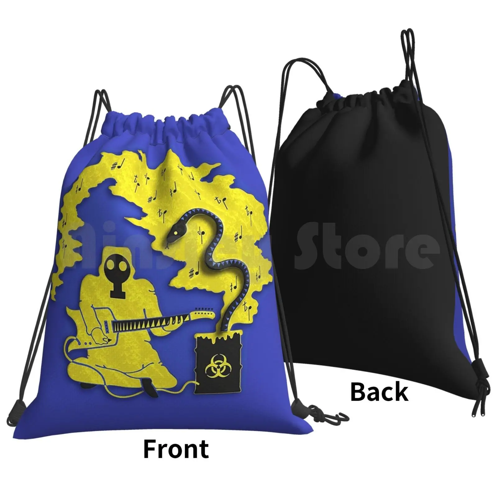 King Gizzard Lizard Wizard Microtonal Banana Album Cover Backpack Drawstring Bags Gym Bag Waterproof King Gizzard King