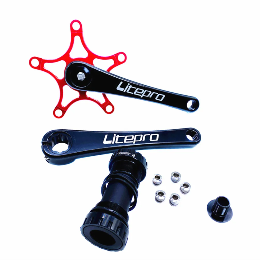 Litepro Bicycle Integrated Hollow Crank 412 Lightweight For Brompton Folding Bike Crankset Aluminum Alloy