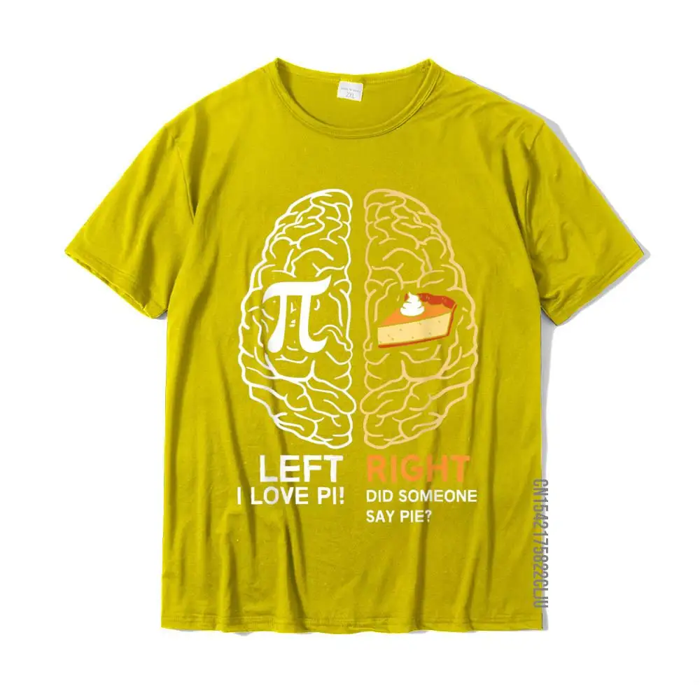 Funny Day Left Vs Right Brain Pie Shirt Math Geek Gift T-Shirt Tshirts Tops Tees Cotton Fashionable Summer Man