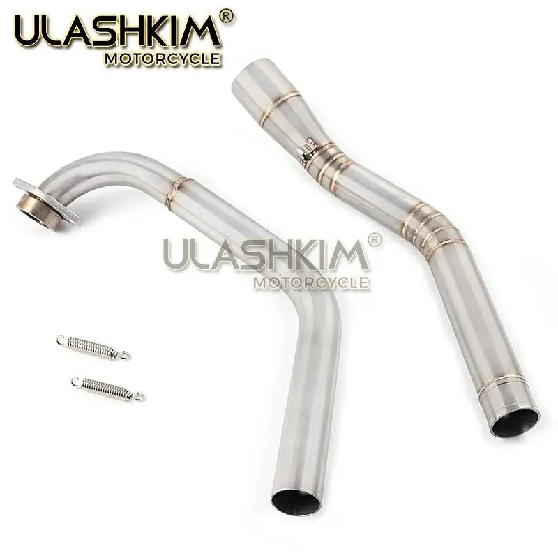 Motorcycle Full Exhaust Escape System Modifed Middle Link Pipe Slip On For Yamaha YZF R15 MT15 V1 V2 V3 R125 2008-2019 MT 125