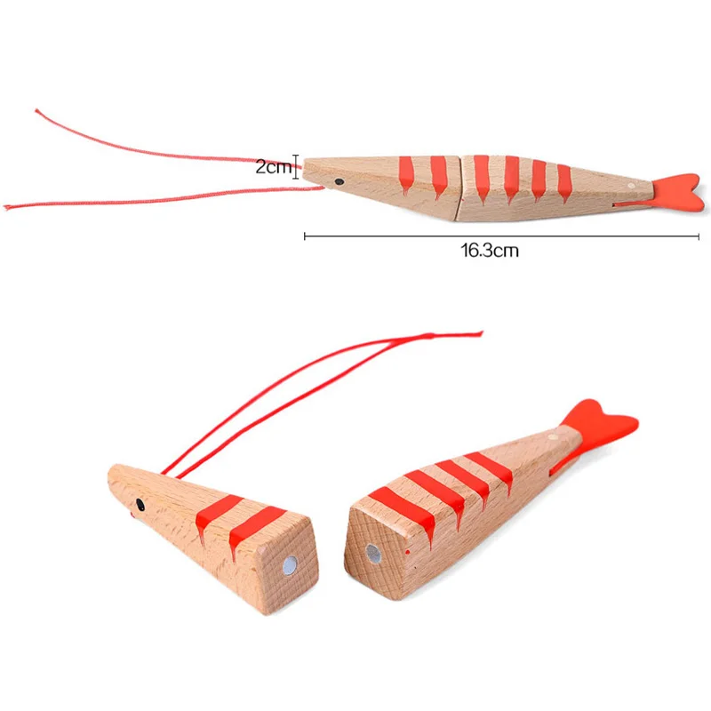 몬테소리 시뮬레이션 나무 자석 절단 해산물 랍스터 크랩 게임 주방 모델 어린이용, 조기 교육 완구 선물