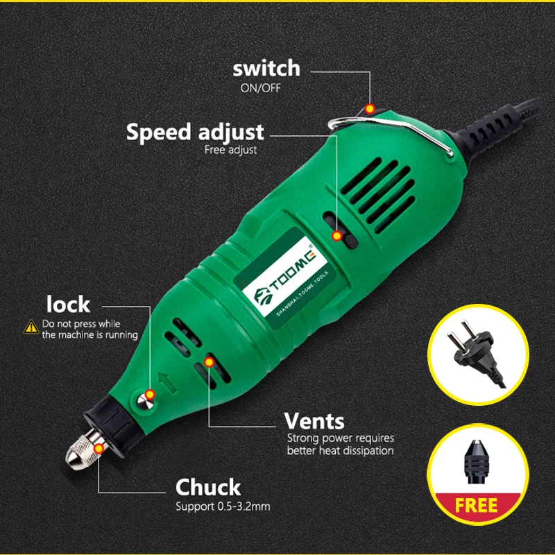 Imagem -02 - Pinkman Mini Dremel Moedor Elétrico Broca Gravador Máquina de Perfuração Ferramentas Elétricas Mini Ferramenta Rotativa Acessórios Conjunto Eixo Flexível