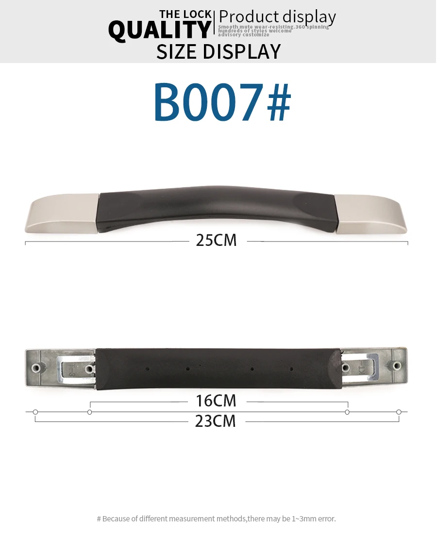 SUZAOZHE Suitcase Luggage Replacement Handle Travel Suitcase Handle Strap Factory Replacement Zinc Alloy Grip Carry Grip