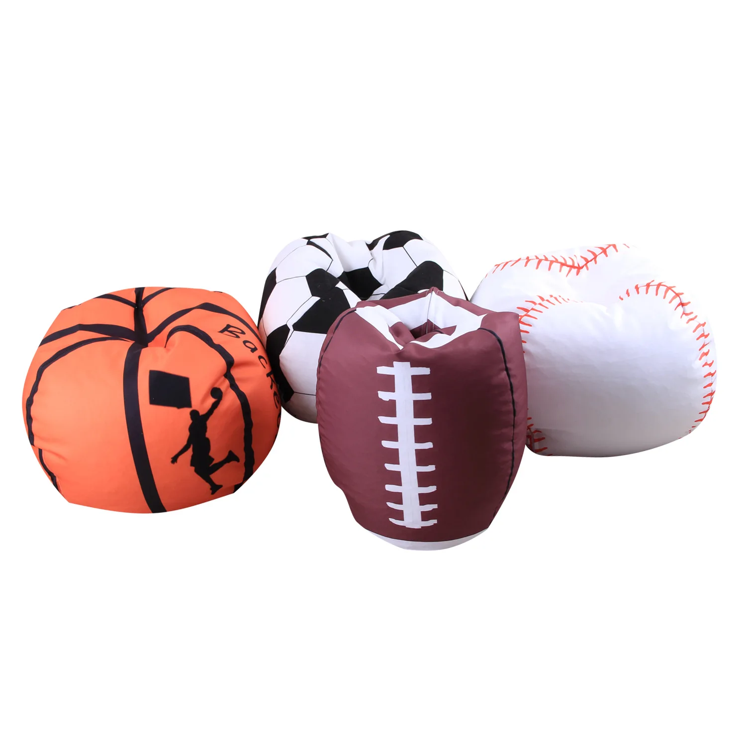 Sale 26inch Plush Toy Ball Storage Bag Football Basketball Baseball Football Bean Bag Bean Bag Chair Gifts for Kids