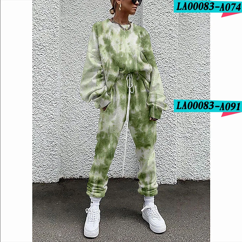 2021 New Fashion Two Piece Set Suit Outfits Animal Print Casual Sport Suit Winter Woman Set Autumn Women Tracksuit