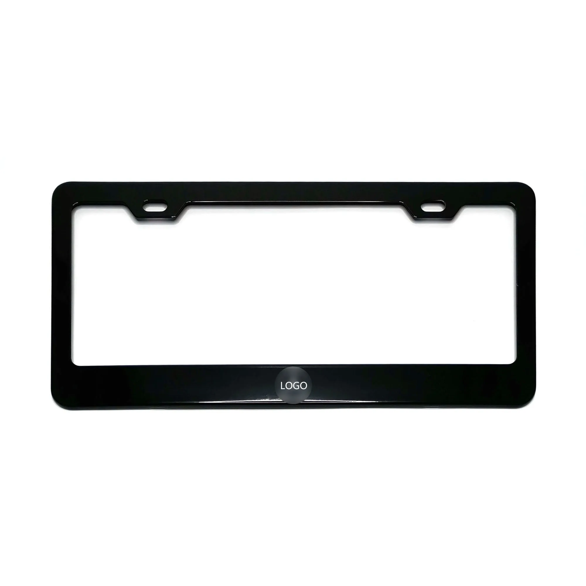 Gloss Black Color Standard US Vehicles Stainless Steel Car License Plate Frames For Benz