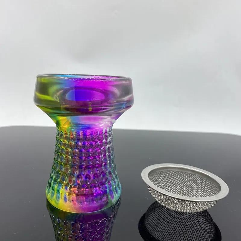 وعاء شيشة زجاجي شفاف مع رأس شيشة صافي مستلزمات التدخين من Narguile Chicha Cachimba
