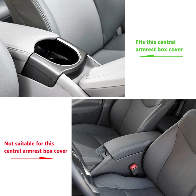 Car Accessories Center Console Lid Armrest Box Leather Cover Sticker Trim For Toyota Prius 2010 2011 2012 2013 2014 2015