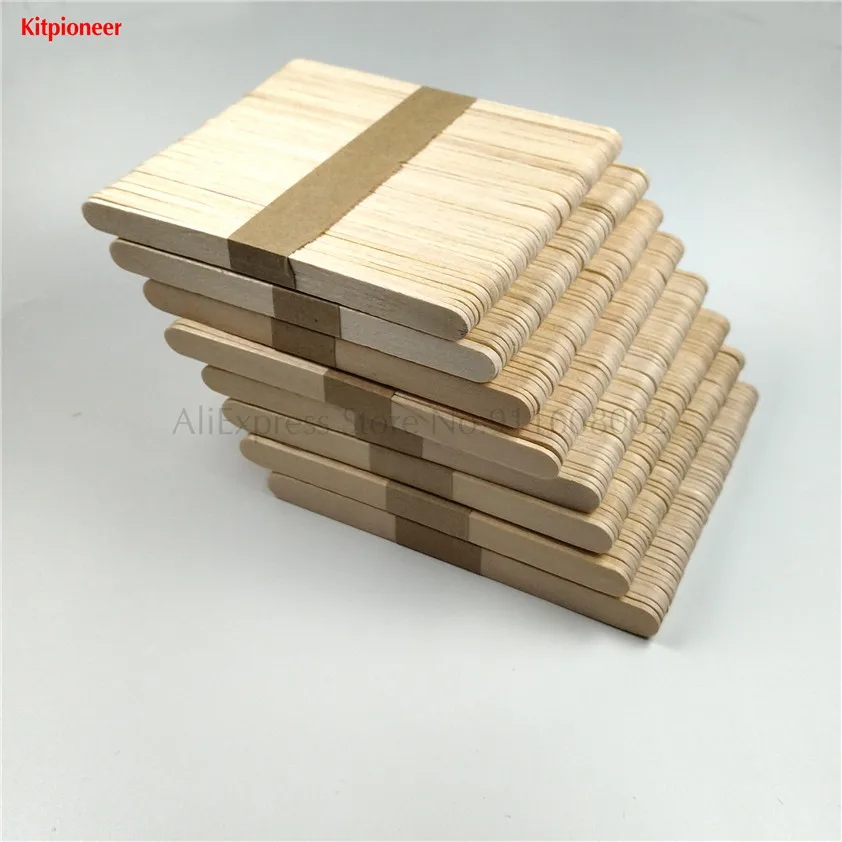 400 peças de Gelo Pop Picolé Varas Acessórios Varas de Madeira de Bétula Ice-lolly Vara Comprimento 114 milímetros Lotes 8 50 pçs/lote