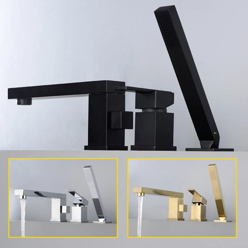 Three-piece Bathtub Faucet Bathroom Shower Faucet Bath Shower Set Waterfall Bath Sink Faucet Water Mixer Taps