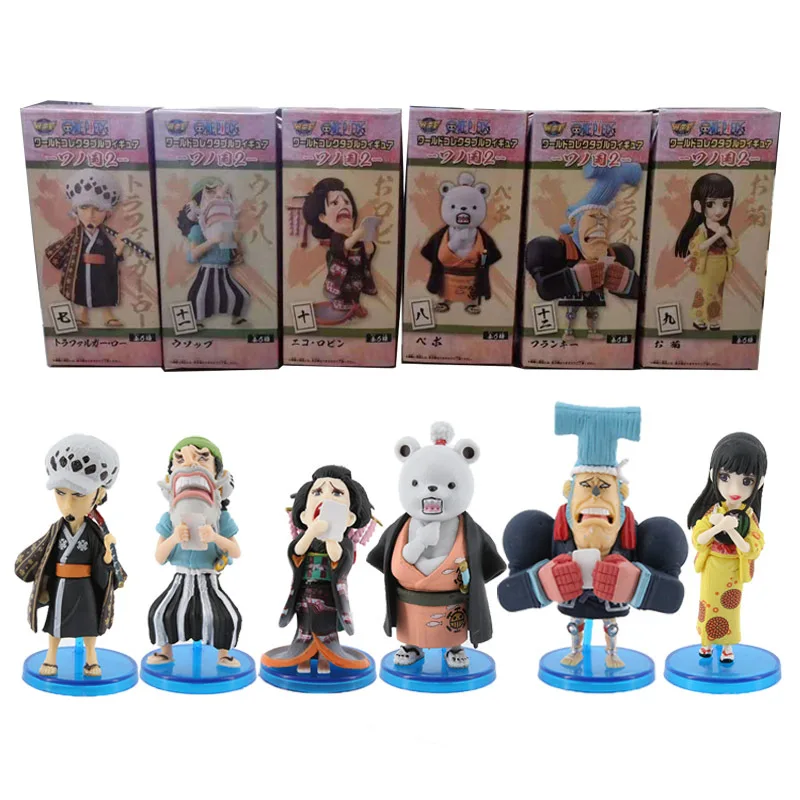 

One Piece WCF and The Country 6 2nd Generation Kimono Pirate Figure Q Version of Rousopp O-Tama Bepo Kikunojo Ornaments