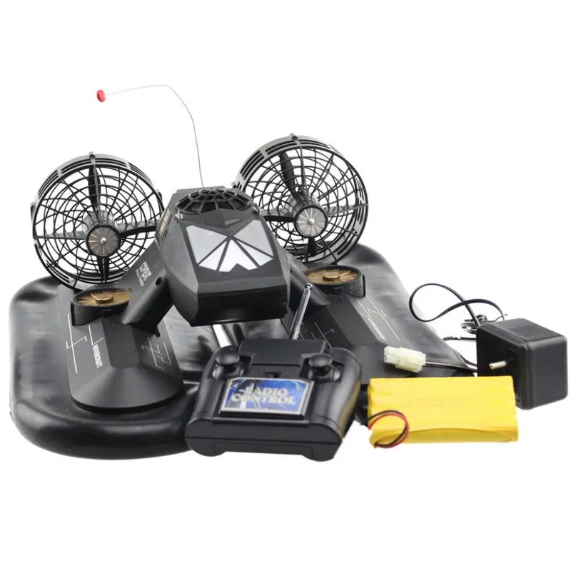 High Simulation Hovercraft Boat 2-IN-1 2.4G Remote Control Boat Hovership Amphibious Transport Dock Anti-Collis 2-Way Navigation