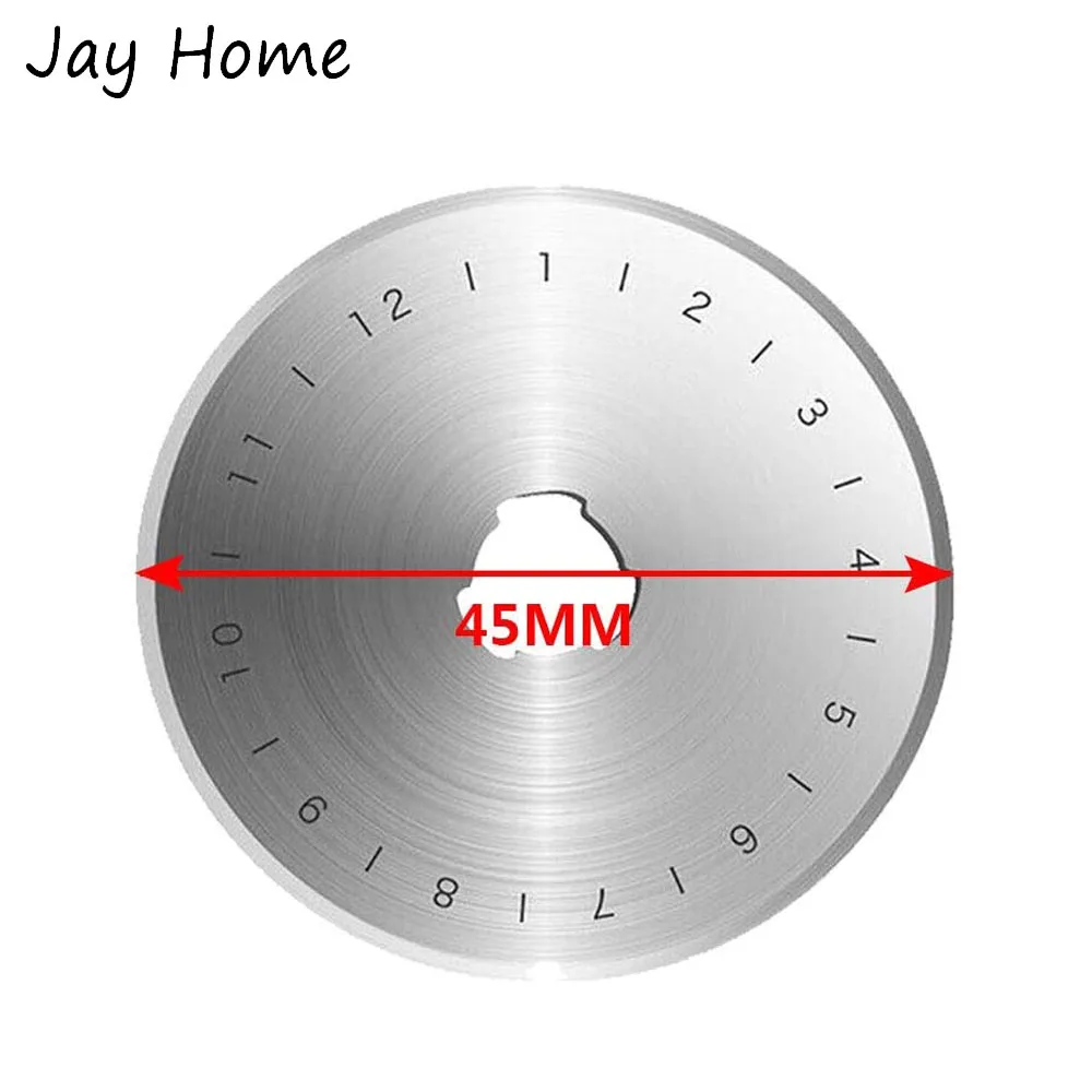 10/5pcs Rotary Cutter Blades 45mm Round Quilting Fabric Rotary Cutter Replacement Blades with Storage Box for Leather Cutting