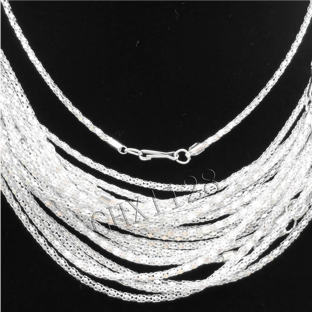 Lots 20/50pcs Silver/Gold plated Hollow Snake Chain Necklace Clasp Long, 16.5