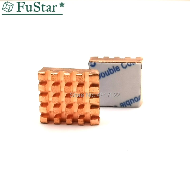 2pcs/Set Copper Heat Sink Adhesive Back Heatsink Cooler For VGA GPU DDR DDR2 DDR3 RAM Memory IC Chipset Cooling 13*12*4 mm Hot